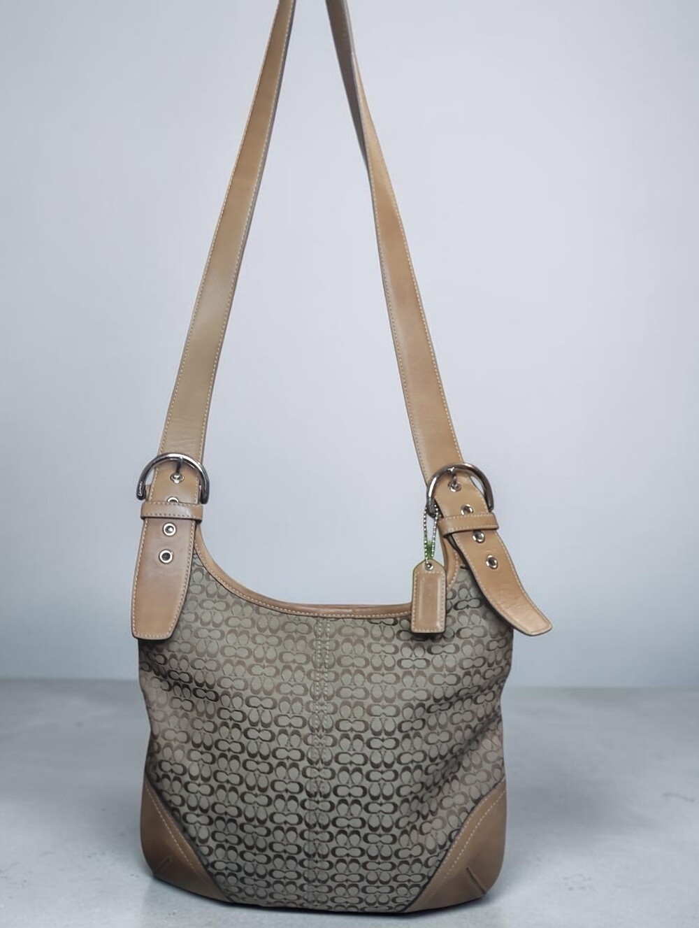 COACH Vintage 2003 Signature Slim Crossbody Hobo (Style #6386) EUC